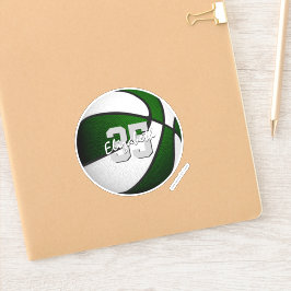 groene witte basketbalteamkleuren sticker