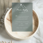 Groene Witte Berg Bruiloft Menu Keuze RSVP