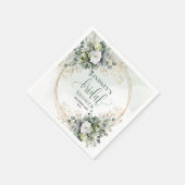 Groene Witte Blad Bruiloft Feestservetten Servet (Hoek)
