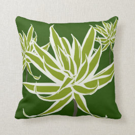 Groene witte bladeren Decor#13b Modern Sierkussen