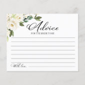 Groene witte bloemen bruiloftsshower advieskaarten (Voorkant)