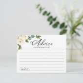 Groene witte bloemen bruiloftsshower advieskaarten briefkaart (Staand voorkant)