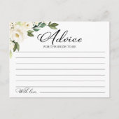 Groene witte bloemen bruiloftsshower advieskaarten briefkaart (Voorkant)