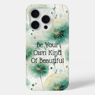 Groene witte bloemen iPhone 15 pro case