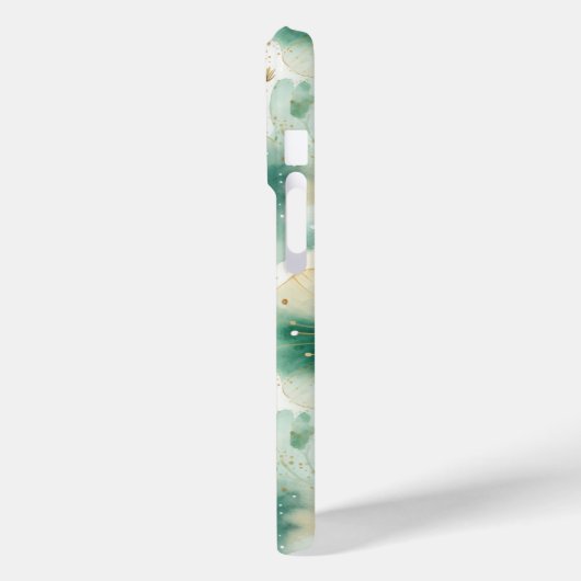Groene witte bloemen Case-Mate iPhone case (Achterkant / Links)