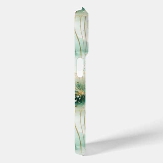 Groene witte bloemen Case-Mate iPhone case (Achterkant / Rechts)