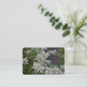  groene witte bloemen Floral Fern Garden Visitekaartje (Staand voorkant)