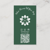  Groene & Witte Bloemist Flat Klantenkaartje (Achterkant)