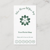  Groene & Witte Bloemist Flat Klantenkaartje (Voorkant)
