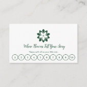  Groene & Witte Bloemist Loyalty Kaart (Voorkant)