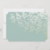 Groene Witte Boom Bladeren Aangepaste Kleur Trouwe Kaart (Achterkant)