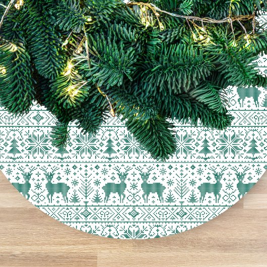 Groene Witte Brei Lelijke Trui Patroon Script Naam Fleece Kerstboom Rok