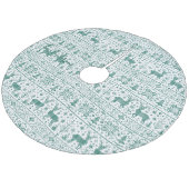 Groene Witte Brei Lelijke Trui Patroon Script Naam Fleece Kerstboom Rok (Gekanteld)