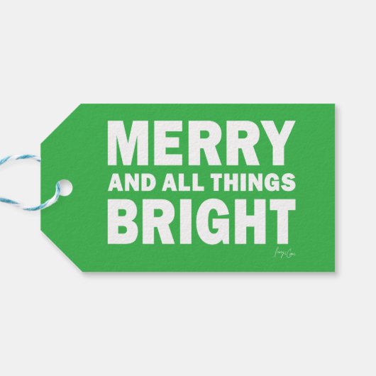 Groene & Witte Cadeaubijsluiter | Prettig & Alle D Cadeaulabel (Achterkant Horizontaal)