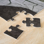 Groene witte caladium bladeren legpuzzel (Zijkant)