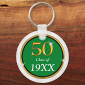 Groene witte Cheap Gepersonaliseerde Klasse Reunio Sleutelhanger (Achterkant)
