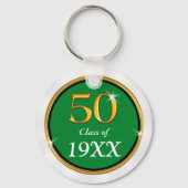 Groene witte Cheap Gepersonaliseerde Klasse Reunio Sleutelhanger (Achterkant)