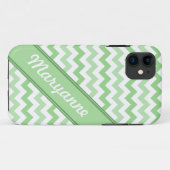 Groene & Witte Chevron diagonale tekst iPhone 5 Ho Case-Mate iPhone Case (Achterkant (horizontaal))