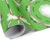 Groene witte cirkel cadeaupapier (Rol Hoek)