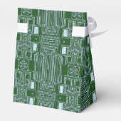 Groene witte-computercircuitaansluitingen bedankdoosjes (Achterkant)