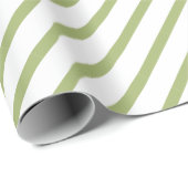 Groene witte diagonale streep cadeaupapier (Rol Hoek)