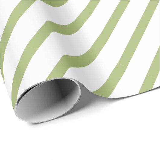 Groene witte diagonale streep cadeaupapier (Rol Hoek)
