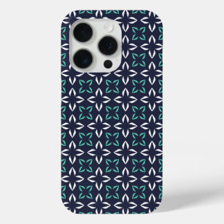 Groene witte en Abstracte bloemen iPhone 15 Pro Case