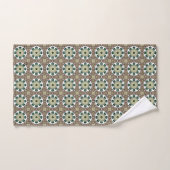Groene, witte en bruine mandala bad handdoek (Handdoek)
