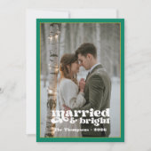 Groene, witte en gouden Passen getrouwd kerst Feestdagenkaart (Voorkant)