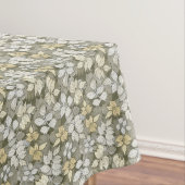 Groene witte en grijze bladeren tafelkleed (Voorbeeld)