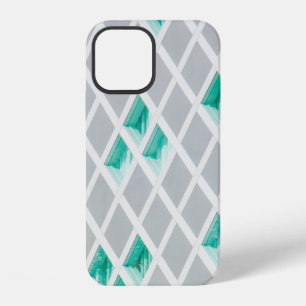 Groene, witte en grijze illustratie iPhone 12 hoesje