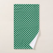 groene , witte en groene haarpunten bad handdoek (Handdoek)
