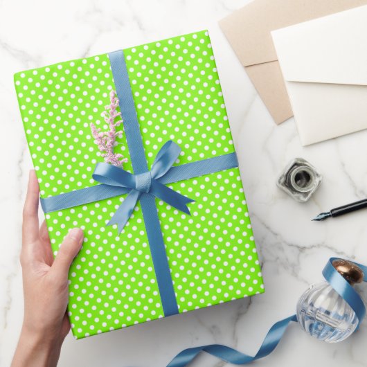 groene , witte en groene haarpunten cadeaupapier (Geschenken)