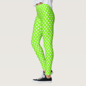 groene , witte en groene haarpunten leggings (Links)