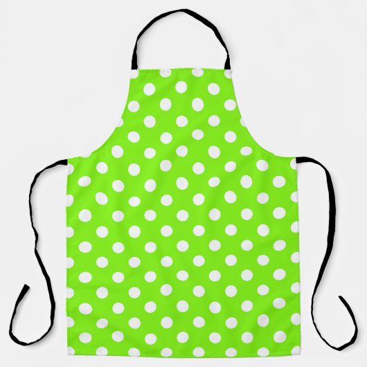 groene , witte en groene haarpunten schort (Voorkant)
