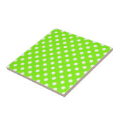 groene , witte en groene haarpunten tegeltje (Zijkant)