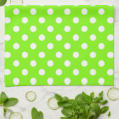 groene , witte en groene haarpunten theedoek (Gevouwen)