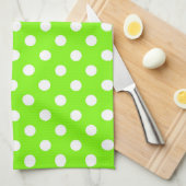 groene , witte en groene haarpunten theedoek (Quarter Fold)
