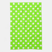 groene , witte en groene haarpunten theedoek (Verticaal)