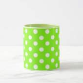 groene, witte en groene stippen mok (Midden)