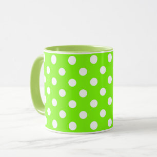 groene, witte en groene stippen mok
