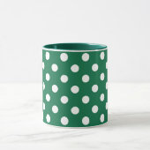 groene, witte en groene stippen mok (Midden)