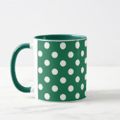 groene, witte en groene stippen mok (Links)