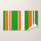 Groene, Witte en Oranje Strepen Bad Handdoek (Handdoek)