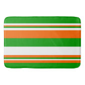 Groene, witte en Oranje strepen Badmat (Voorkant)