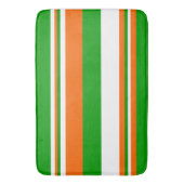 Groene, witte en Oranje strepen Badmat (Voorkant Verticaal)