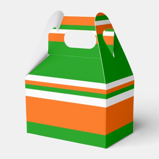 Groene, witte en Oranje strepen Bedankdoosjes (Voorkant Zijde)