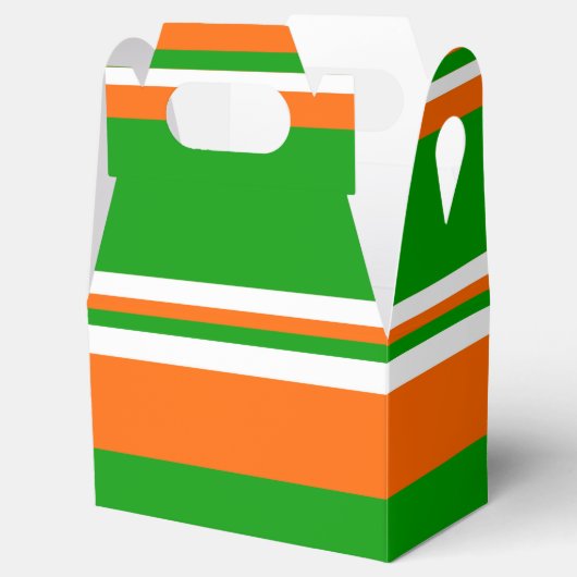 Groene, witte en Oranje strepen Bedankdoosjes (Geopend)