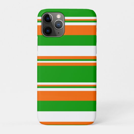 Groene, witte en Oranje strepen Case-Mate iPhone Case (Achterkant)