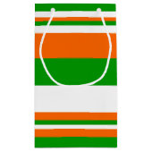 Groene, witte en Oranje strepen Klein Cadeauzakje (Achterkant)